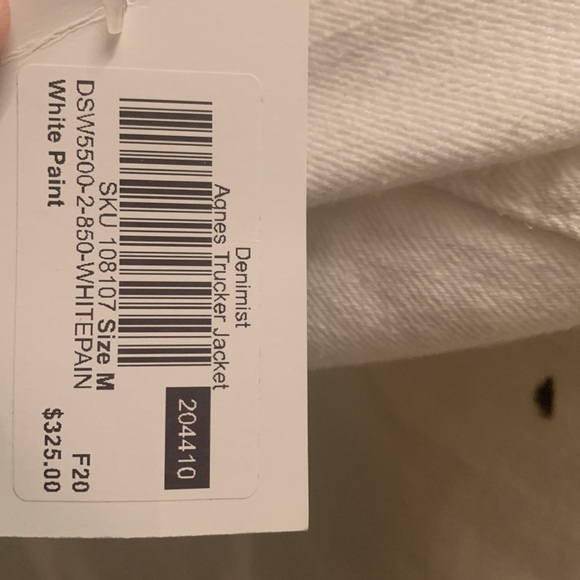 J Brand denimist White paint splatter AGNES TRUCKER Jacket-NWT-Hard to find - Picture 10 of 12